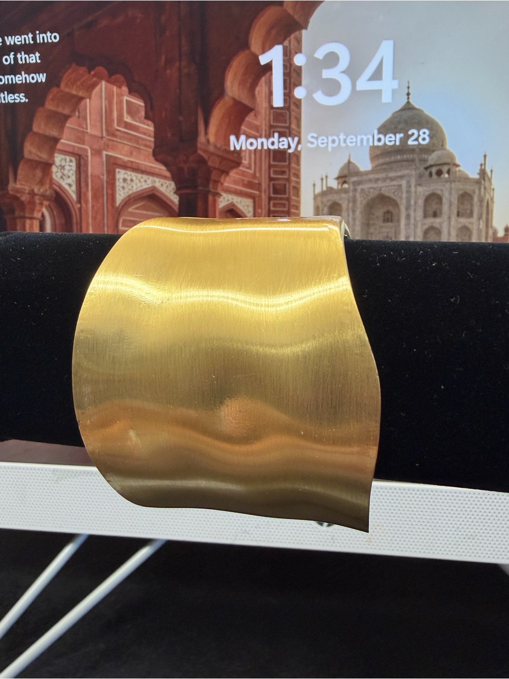 Gold Metallic Cuff Smart Band Holder